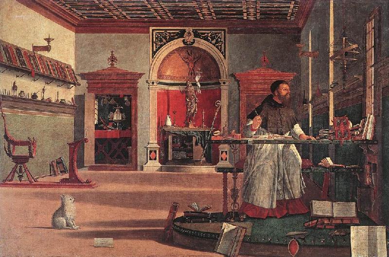 CARPACCIO, Vittore Vision of St Augustin fg Sweden oil painting art